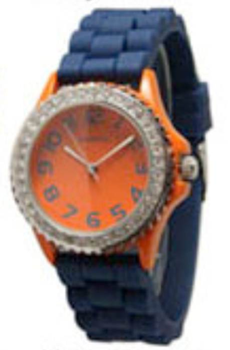 315 Collection BBOF Round Rhinestone Geneva Watch